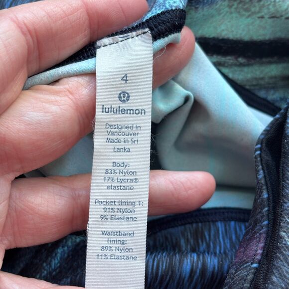 Lululemon Speed Wunder Tight Nulux Women's 4 Colorful Run Gym Legging Quick Dry - Picture 5 of 9